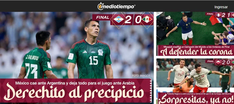 Reacción de la prensa mexicana / mediotiempo