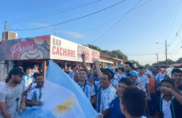Fanáticos argentinos en Guararé
