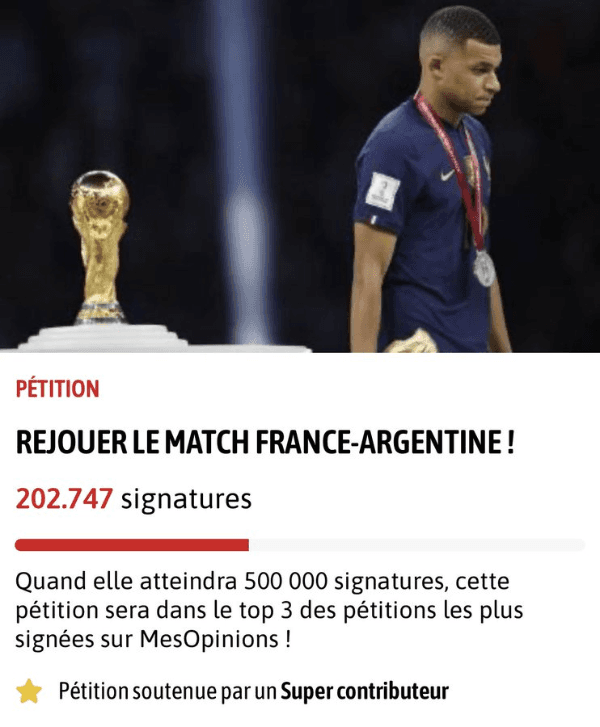 La petición en Francia de que la final se vuelva a disputar