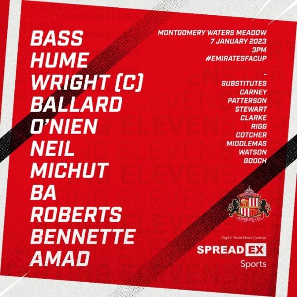 Jewison Bennette fue titular en agónica victoria del Sunderland por la FA Cup (Foto: Sunderland)